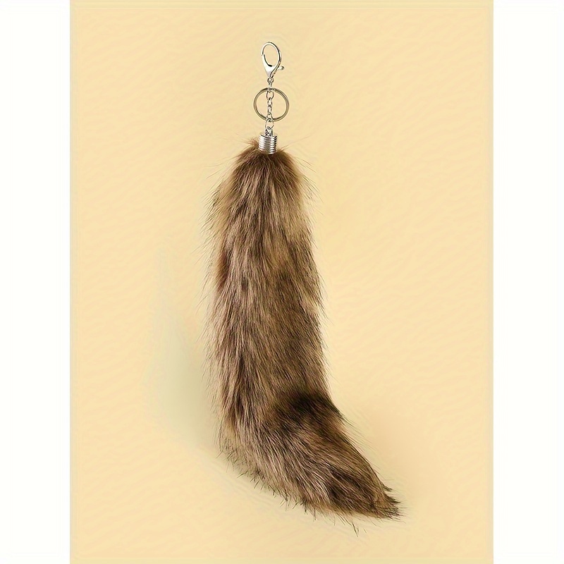 New Oversized Simulation Keychain Ladies Plush Car Bag Keychain Pendant Tail Pendant Additions