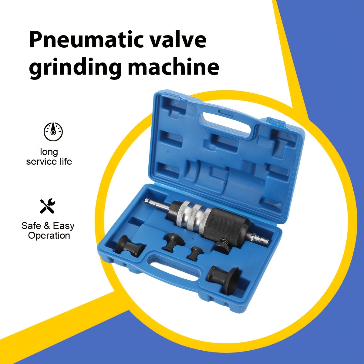 Image of Compressed Air Valve Grinding Set Valve Lips 20 30 35 45mm Valve Grinding Tool, Hose Inner Diameter: 10mm; Speed: 3000 Rpm | Valve Inlet