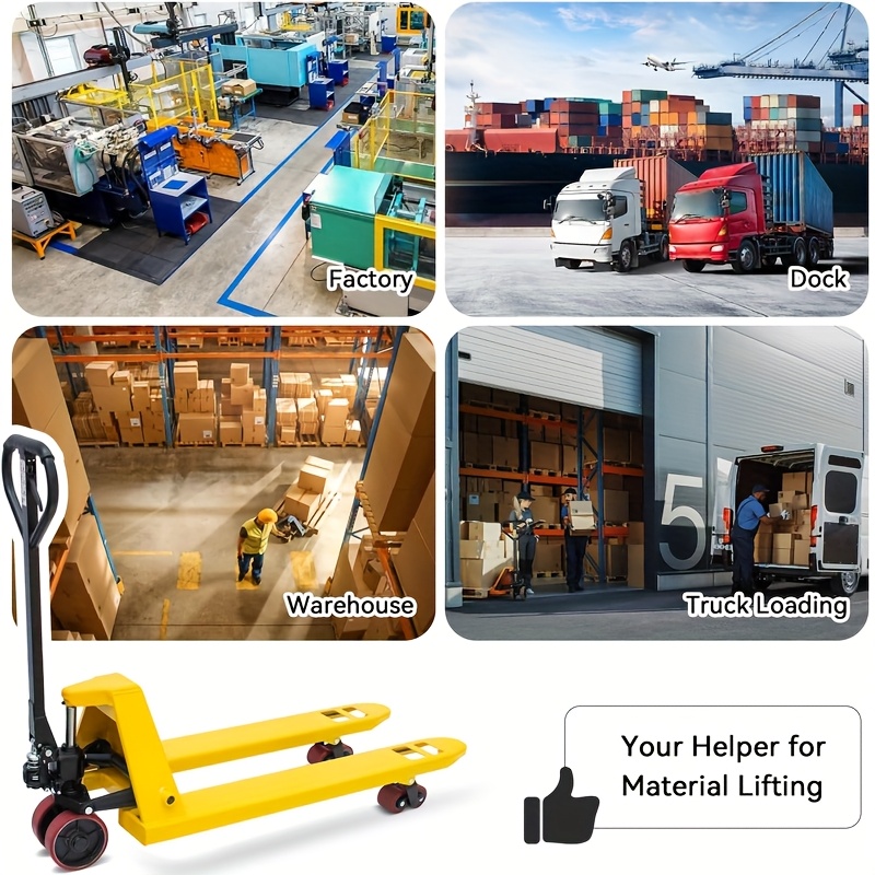 4400lbs manual   with hydraulic   duty   hand forklift suitable for   moving furniture refrigerator epoxy coated reinforced forks pu wheels Product details 2