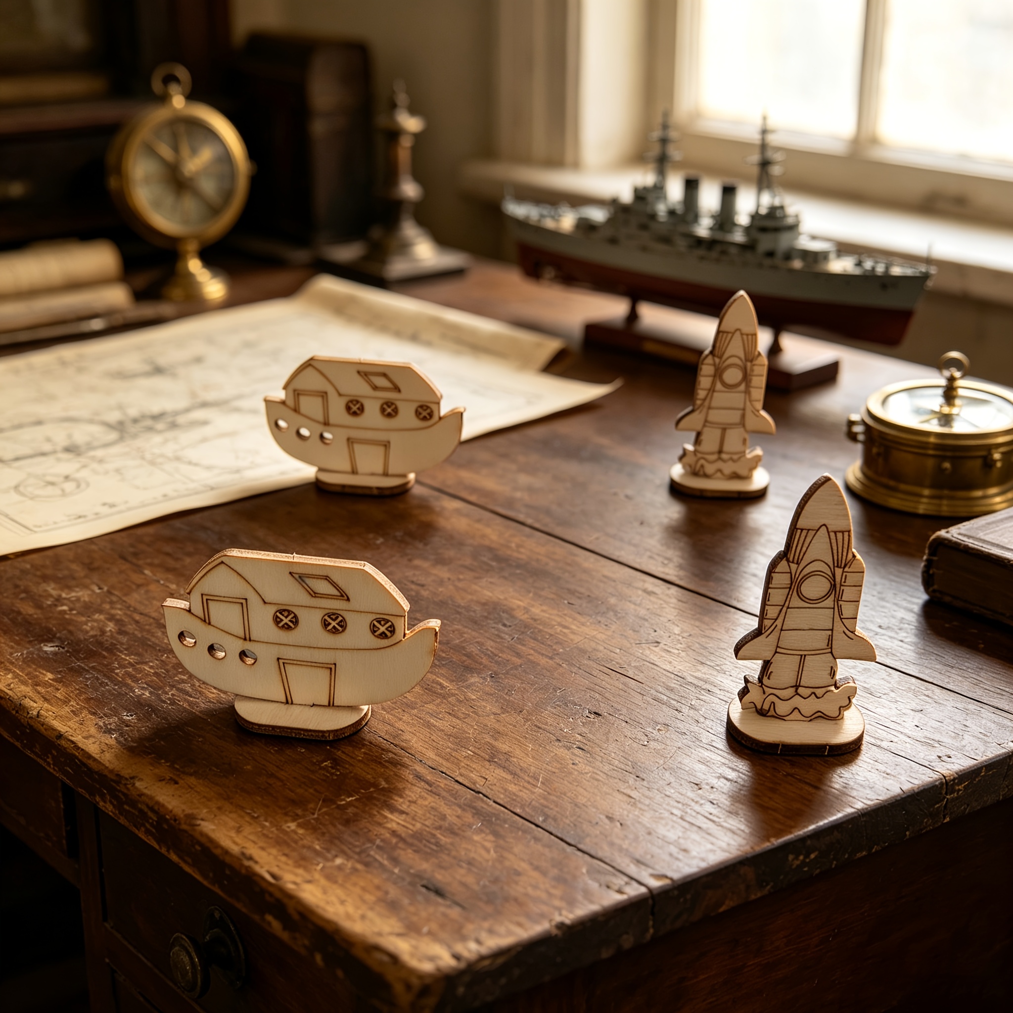 Modern Military Destroyer DIY Wooden 3D Puzzle Set