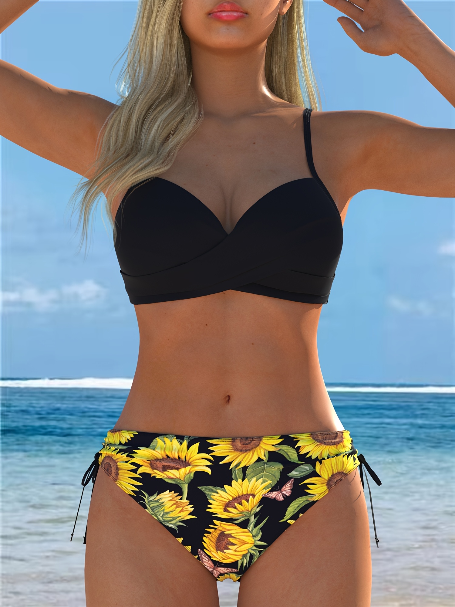 nuovo costume bagno bikini stampa europea e Temu Italy