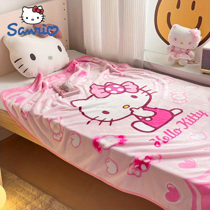 

Kawaii Cartoon Cat Pink Blanket For Kids & Adults, Soft Cozy Flannel Fleece Throw Blankets, Smooth Warm Fuzzy Plush Throw Blankets For Sofa Bed, 55"x40" (pink )