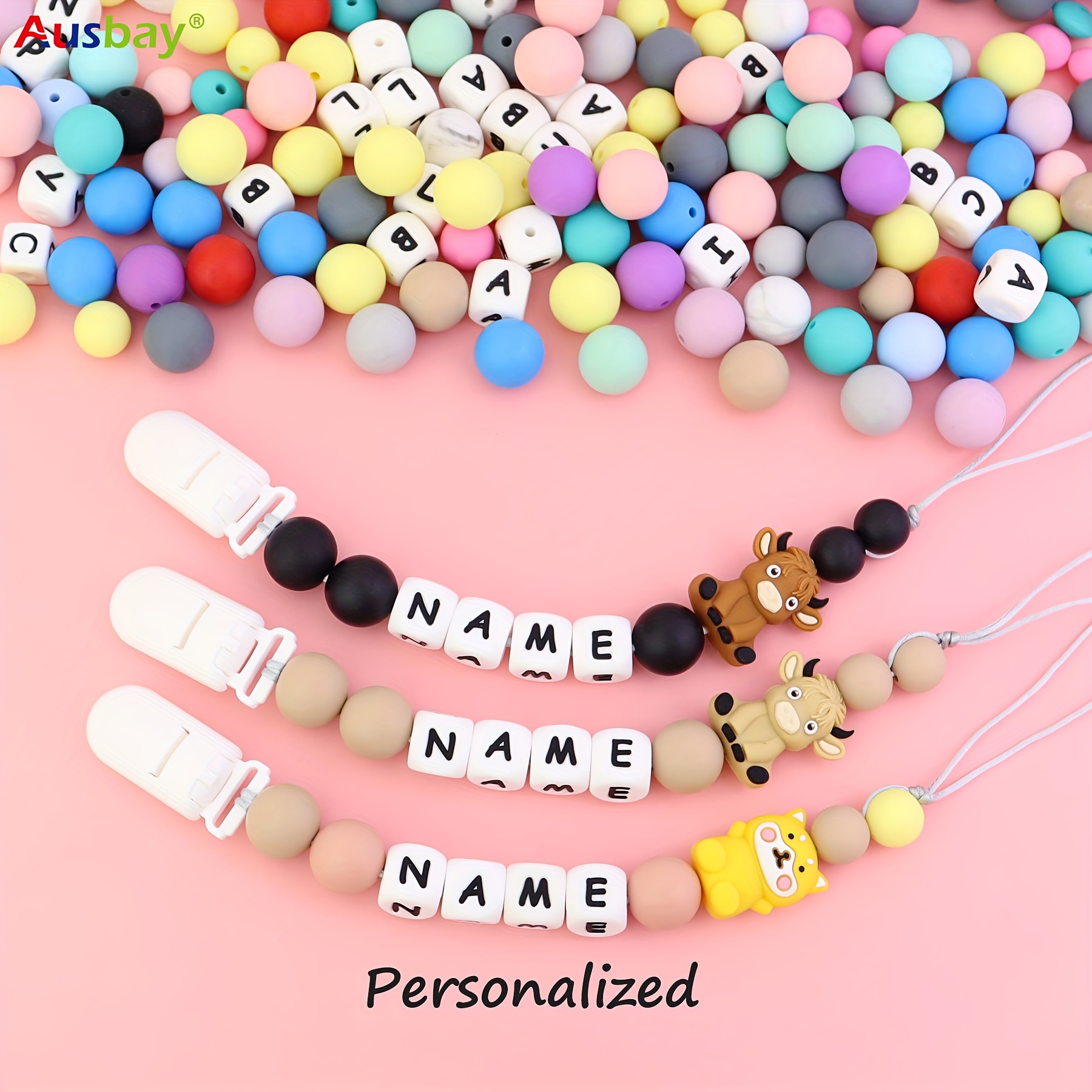 

[top-] Customizable Keychain By Ausbay - Personalized Lettering, Jewelry Accessory