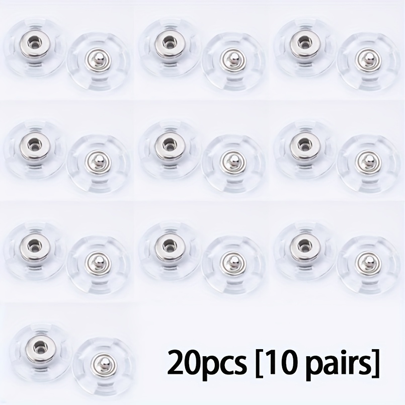 10/20 Ultra-transparent Invisible Buttons - Secure, Hidden Fasteners Suitable For Sweaters And Shirts, Designed To Prevent .
