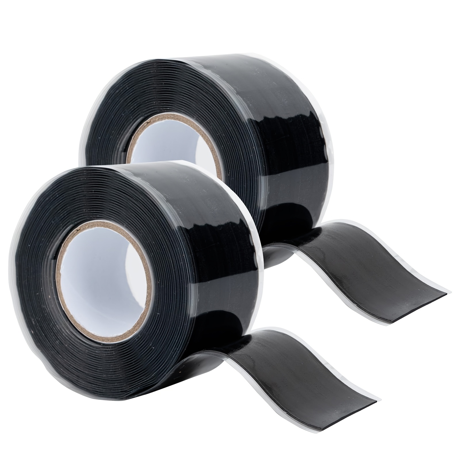 TEMU 2 Rolls Of Self-fusing Silicone Tape, 1 Inch Wide And Long, Tape For Sealing Leaks In Hoses, Suitable For Repairing Pipes And Insulating Cables