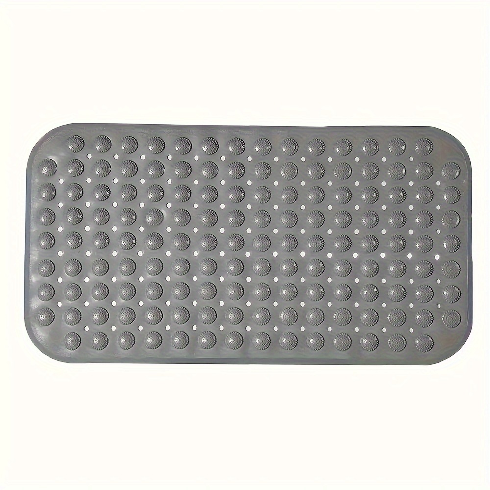 Image of 1pc Bath Tub Mat Non-slip Shower Mats With Suction Cups, Machine Washable Suction Backed Drain Holes Bathtub Mats Bathroom Mats, Bathroom Accessories Bathroom Decor