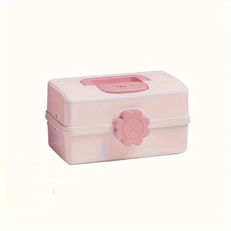 TEMU Hair Storage Box For Girls And Babies, Hair Clips, Rubber Bands, Headwear, Hairpins, Combs, Headbands, Jewelry Box