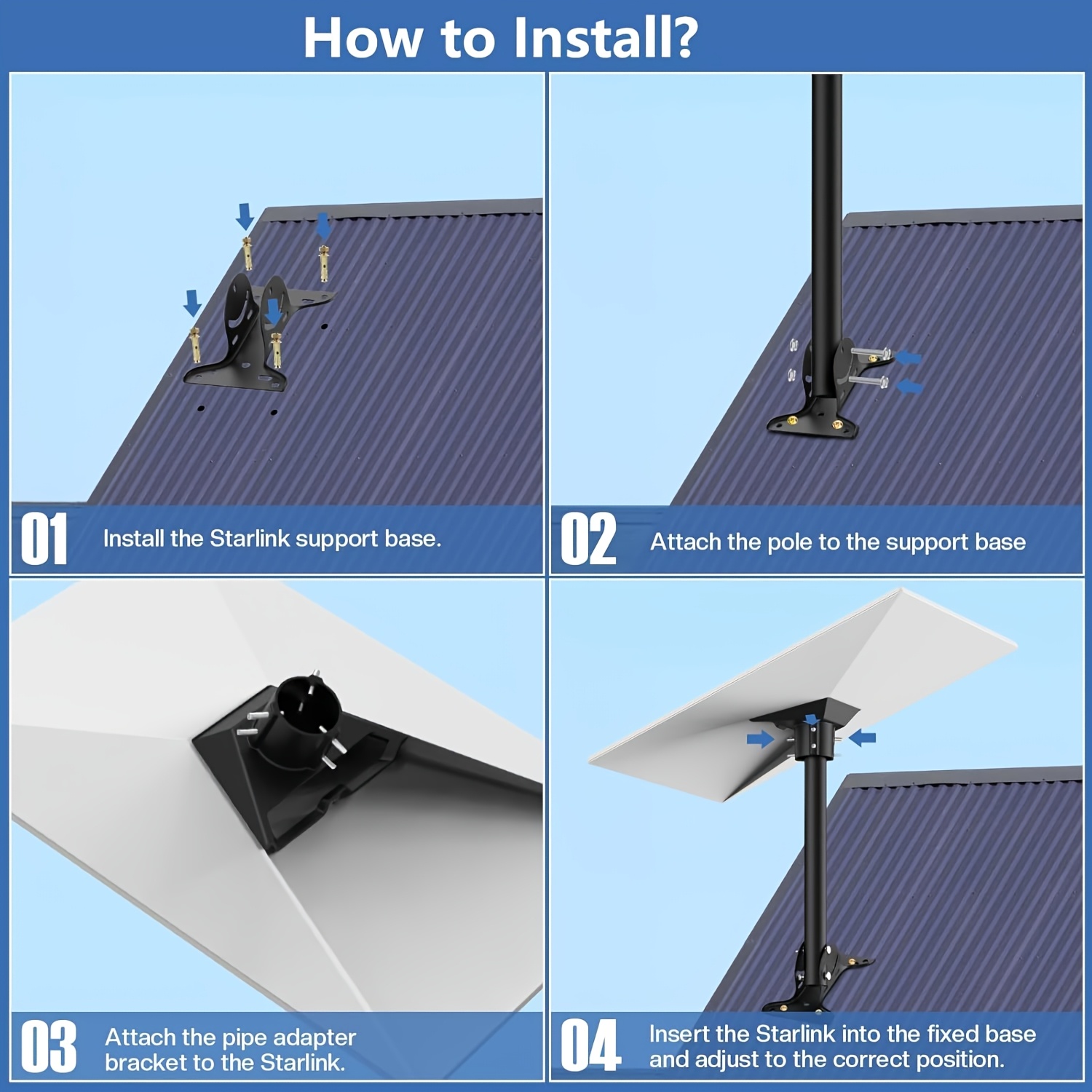 Ensemble de tuyaux droits GEN7.62 cm Noir