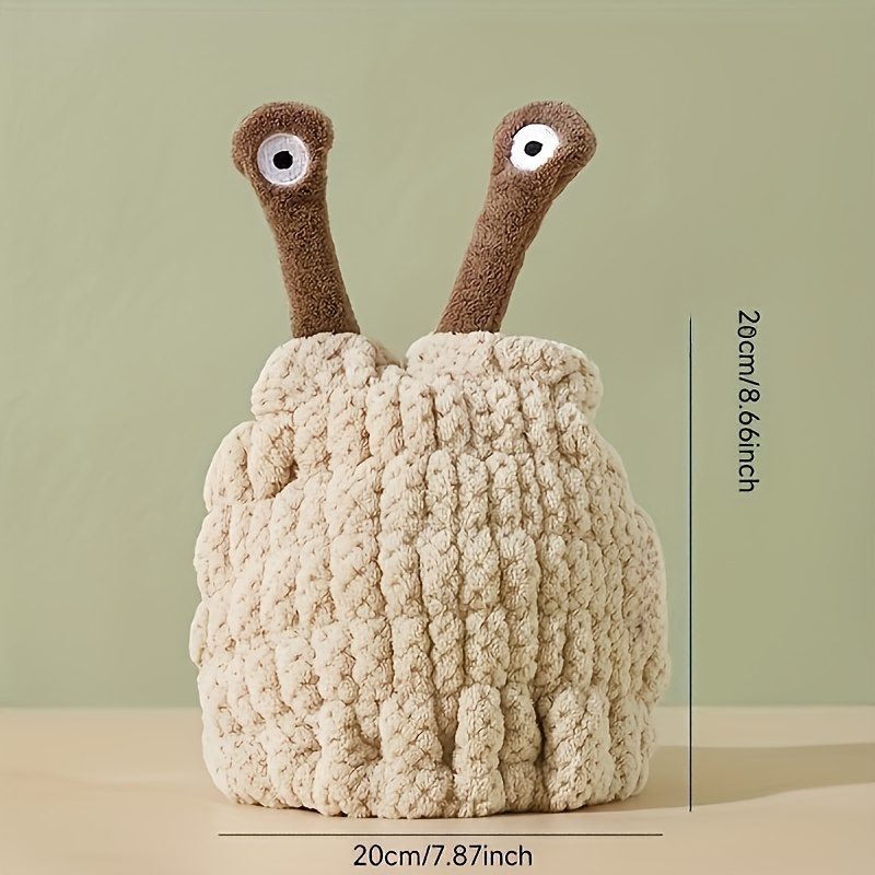 Image of 1 Quick-dry Cartoon Monster Hair Towel - Soft Absorbent Head Wrap, Not Suitable For Thick Or Long Hair