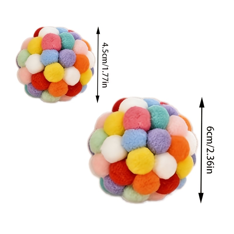 2pcs 5pcs cat ball toy pet elastic   self amusement   teething toy for indoor cats and kittens random color without battery Product details 1