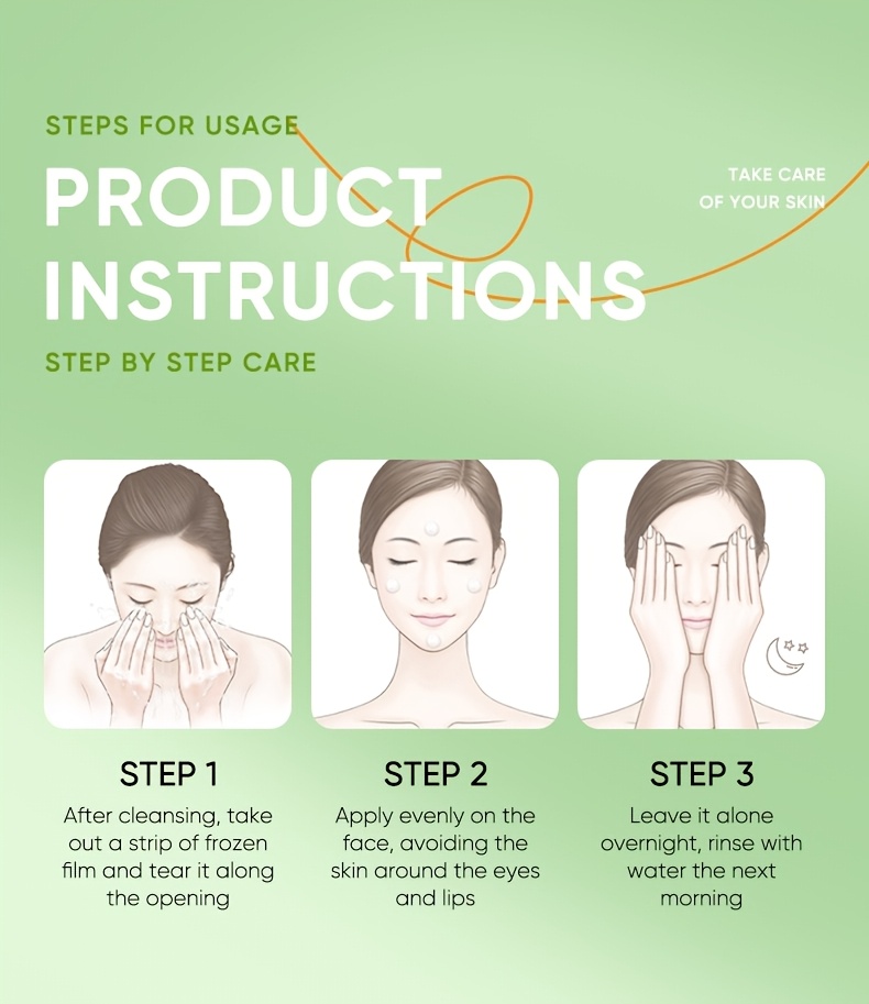 SADOER 20pcs Aloe Goodnight Gel Mask, Sleep Mask, Containing Aloe Vera Extract, Designed for Facial Care, Hydration, Brighten, Moisturizing. No-rinse, Small Strip Packaging. Gentle and Non-irritating, It Serves as an Ideal Travel Companion, Skincare