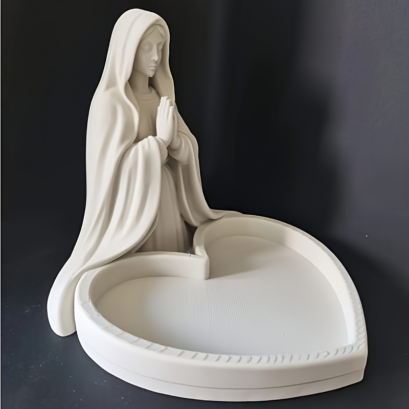 TEMU Une Statue - un Ornement Religieux Imprimé en 3D en Matériau PLA - Convient pour être Utilisé comme Statue de Prière et un Plateau de Rangement