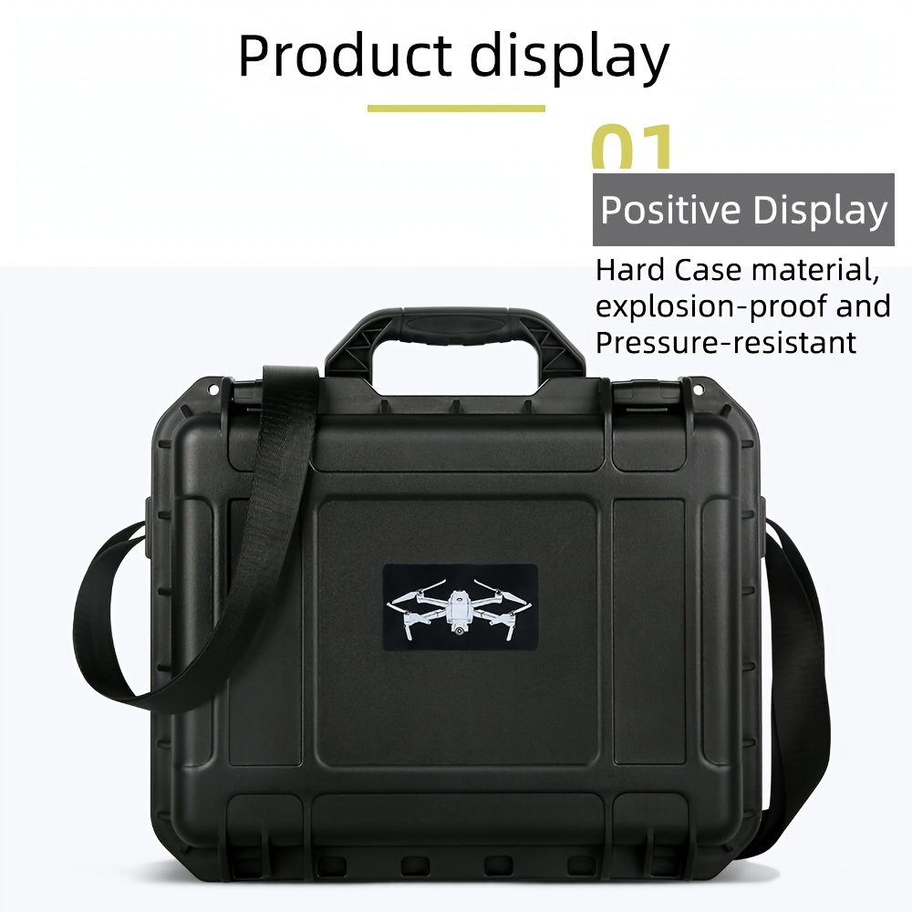 dji flip   combo storage case high quality portable carrying bag with shoulder strap protective handbag for dji rc 2 n3 accessories black pp material   storage solution organized storage explosionproof case details 7