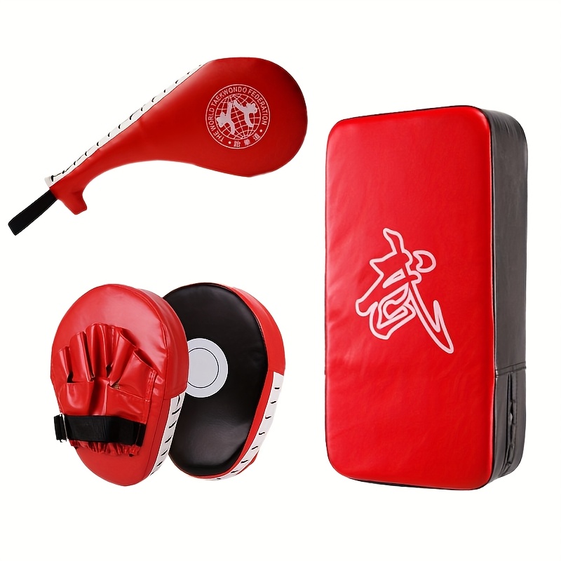 Image of 4pcs Boxing Pad Set, Multifunctional Curved Focal Boxing Pad Training Hand Pad, Glove Training Focal Pad, Used For Protective Pads In , Taekwondo, Karate, Muay Thai, And Martial Arts Boxing Training