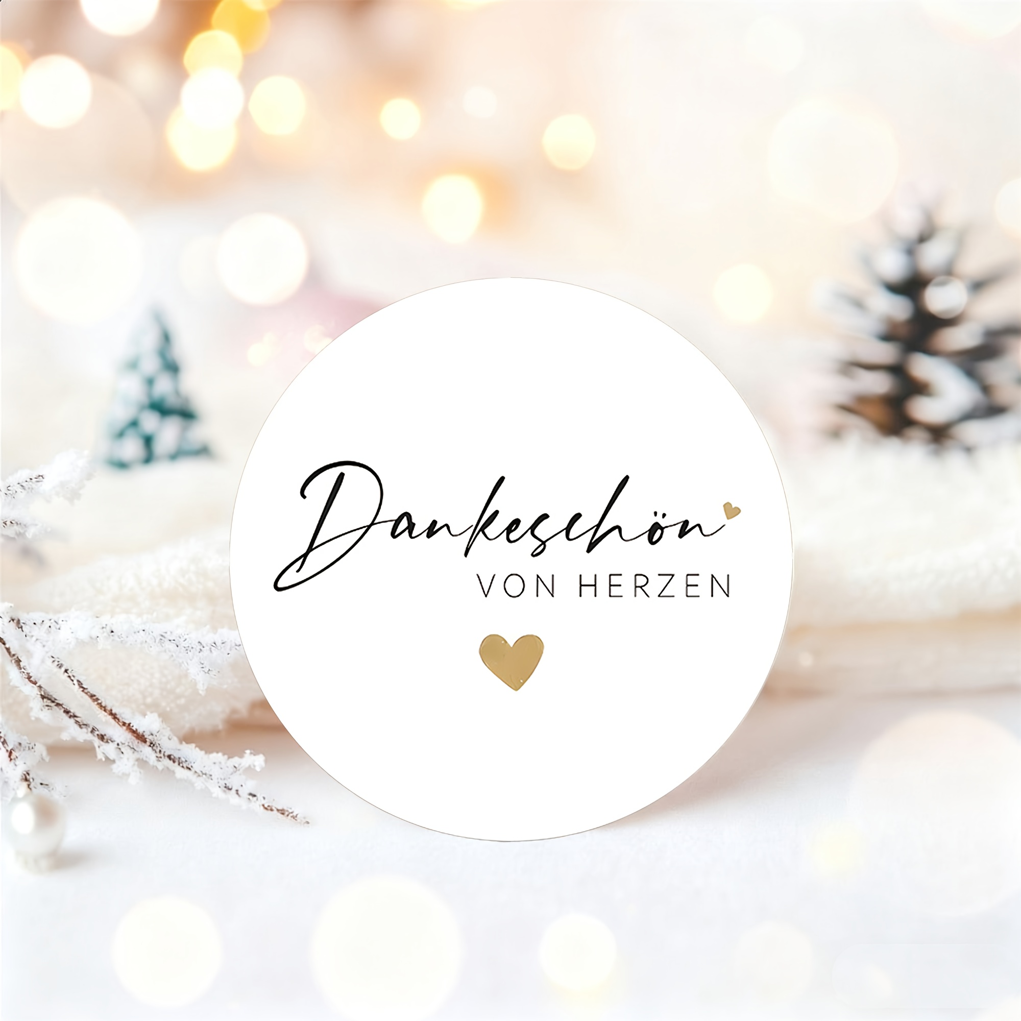 E-shop 96 Goldene Herz-Motive "Danke " Handschriftliche Dankeschön-Anhänger - Eleganter Deutscher Text auf Weißem Papier, für Grußkarten,