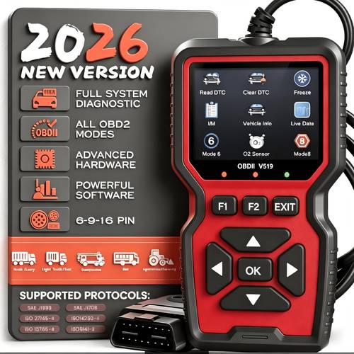 artikel foto 2026 nieuwste upgrade scanner auto motor fout diagnostische tool can diagnostische scanner, en verwijder foutcodes voor alle voertuigen met obdii/eobd protocollen na 1996, batterij vereist
