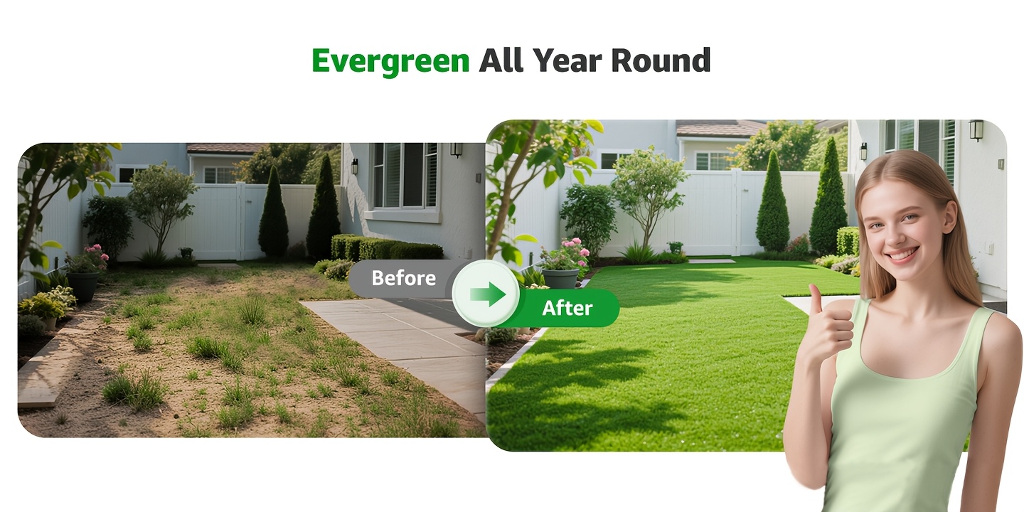 3.3*13.1ft Artificial Grass Turf Reusable Dog Pee Pads Potty Training with Drainage Holes Fake Grass Patch Turf for Dogs Pets Lawn Balcony 39.37*157.48inch/100x400cm