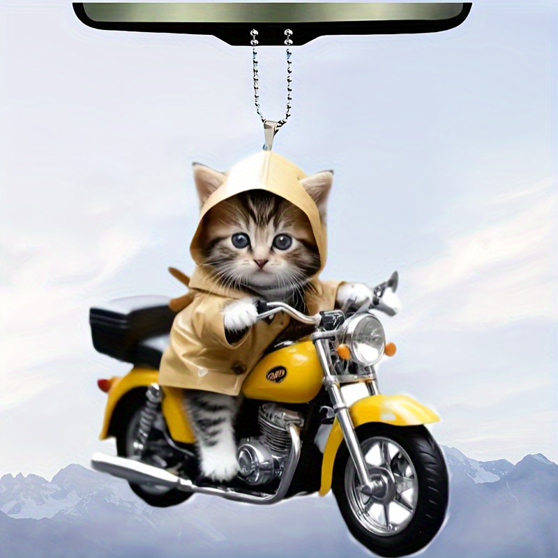 

1pc Cat Yorkie - Keychain & , No Batteries Or Required
