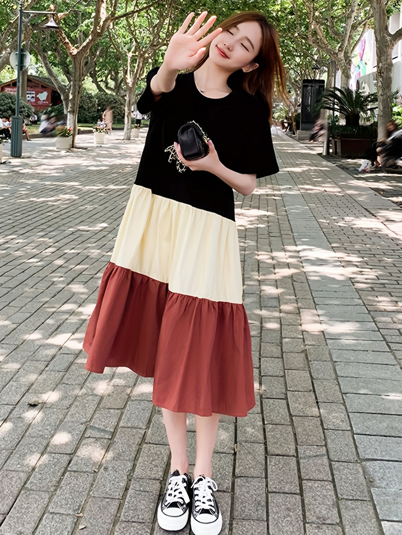 chinese dress ladies Women's Retro Cotton Summer Floral Loose Korean Style Casual Print Dress at  Amazon Women's Clothing store