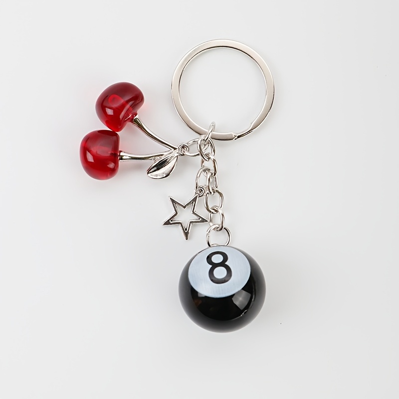 TEMU Llavero de billar con de 2D, un dije para teléfono o bolso, un regalo de o