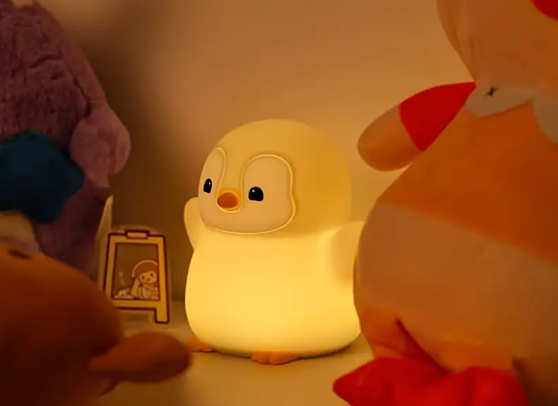 1pc penguin night light sleep companion bedside lamp with sensor christmas gift with data cable for bedroom living room dining table decoration holiday and birthday present Product details 3