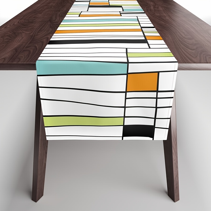 

Mid-century Modern Art Table Runner - Perfect For Dining, Kitchen & Outdoor Decor | Ideal For Family Gatherings & Parties | Durable Polyester