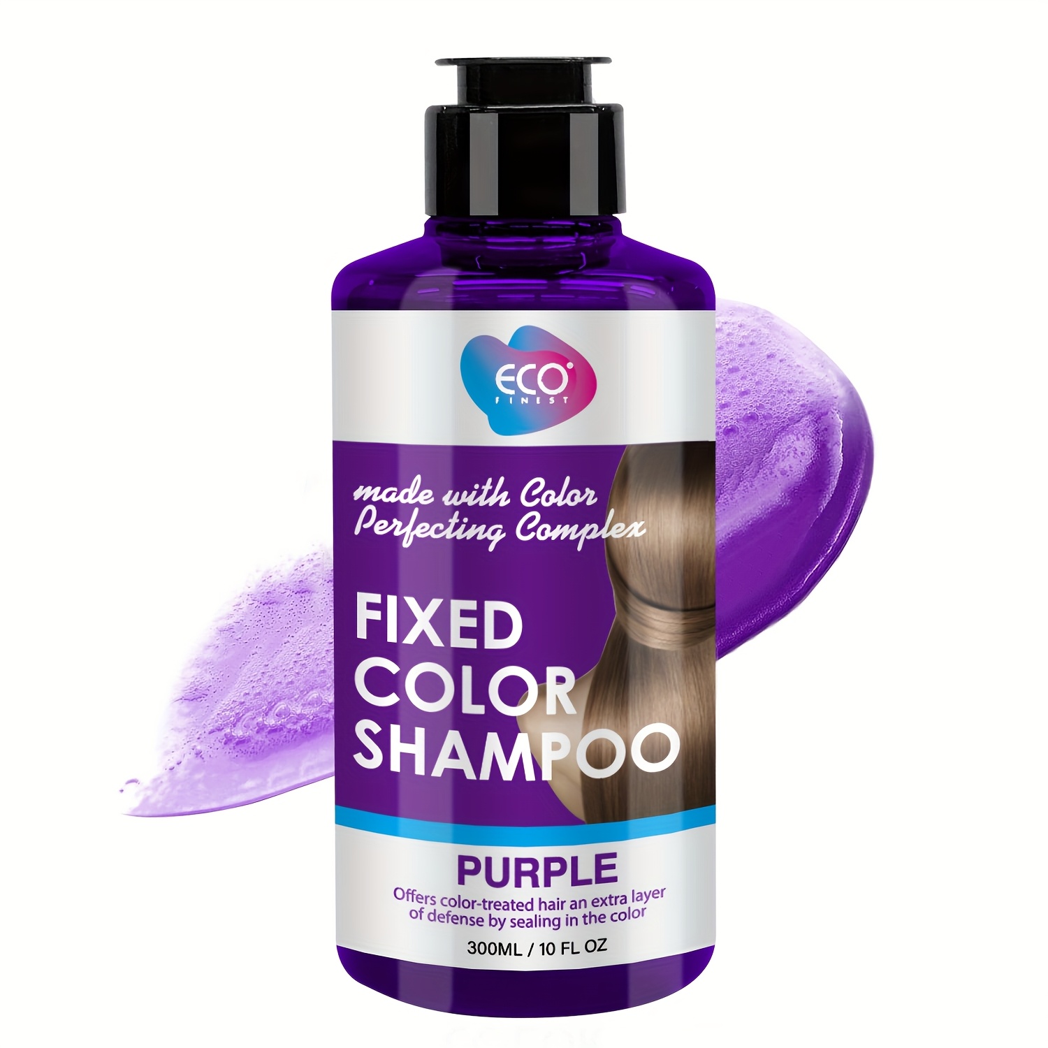 Semi-permanent Purple Fixed Color Shampoo For , Color Locking, Moisture Replenishing Shampoo For Color, Coconut Oil Hair Dye Conditioner, For Daily And Cosmetic Use