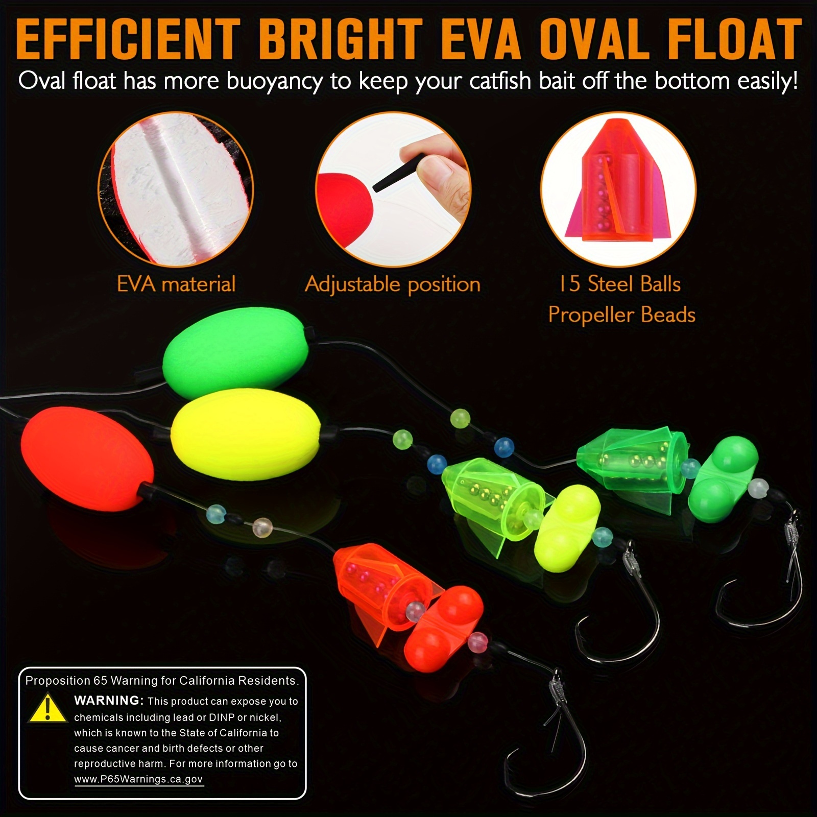 6pcs catfish fishing rigs ready kit catfish floats Temu Georgia