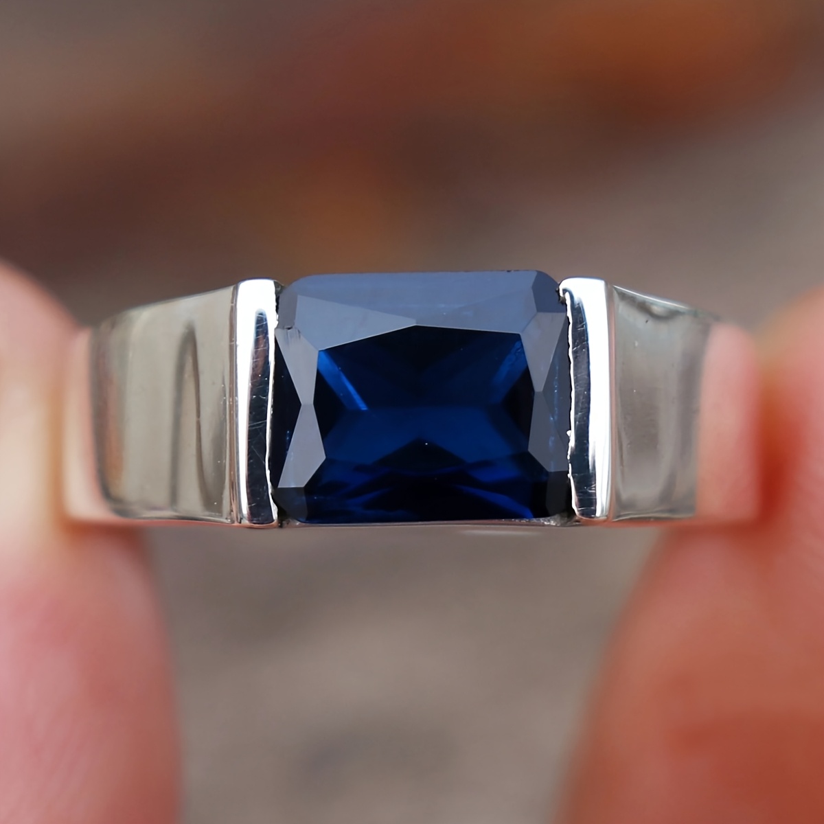 Women's Delicate Anniversary Ring with Synthetic Zirconia