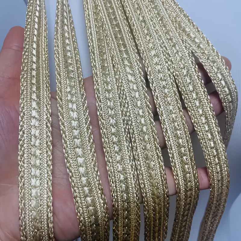 E-shop 5 Yards Goldene Stickerei-Spitze, Schmuckband-Spitze, Handgefertigte Deko-