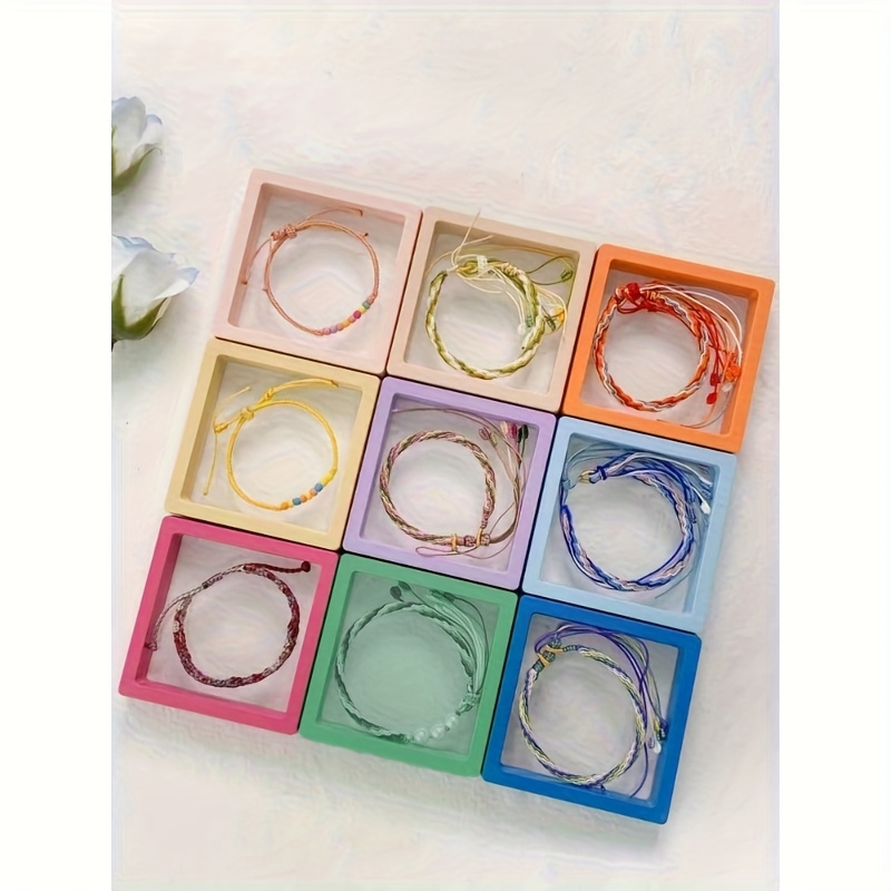 18pcs 3d floating frame display stand jewelry box gift box ornament organizer small travel jewelry box pe film anti oxidation suspended display box stackabl Product details 3