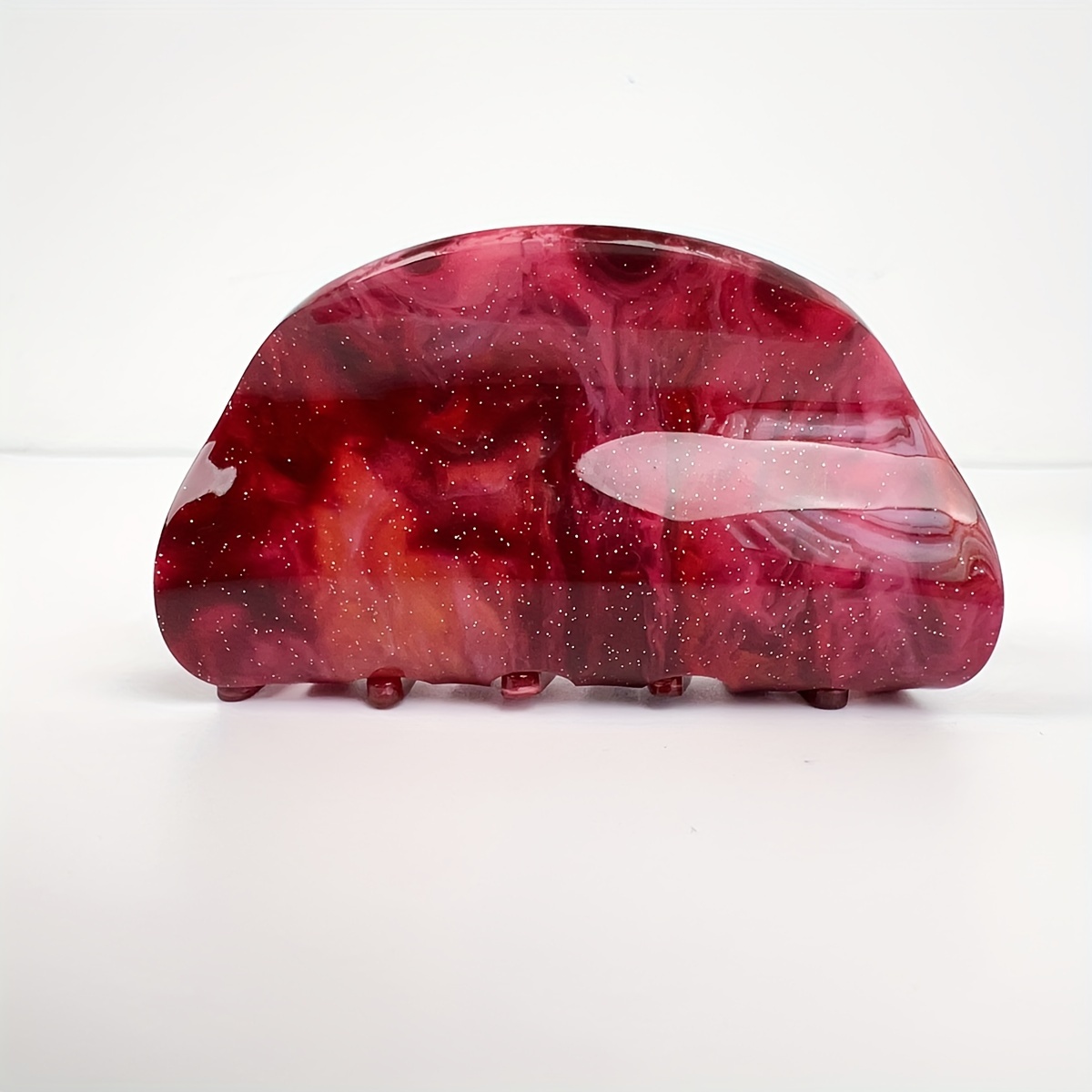 Image of Acrylic Hair Clip - Women's Colorful Star Back Head Hair Clip -y2k Style Ambient Hair Clip