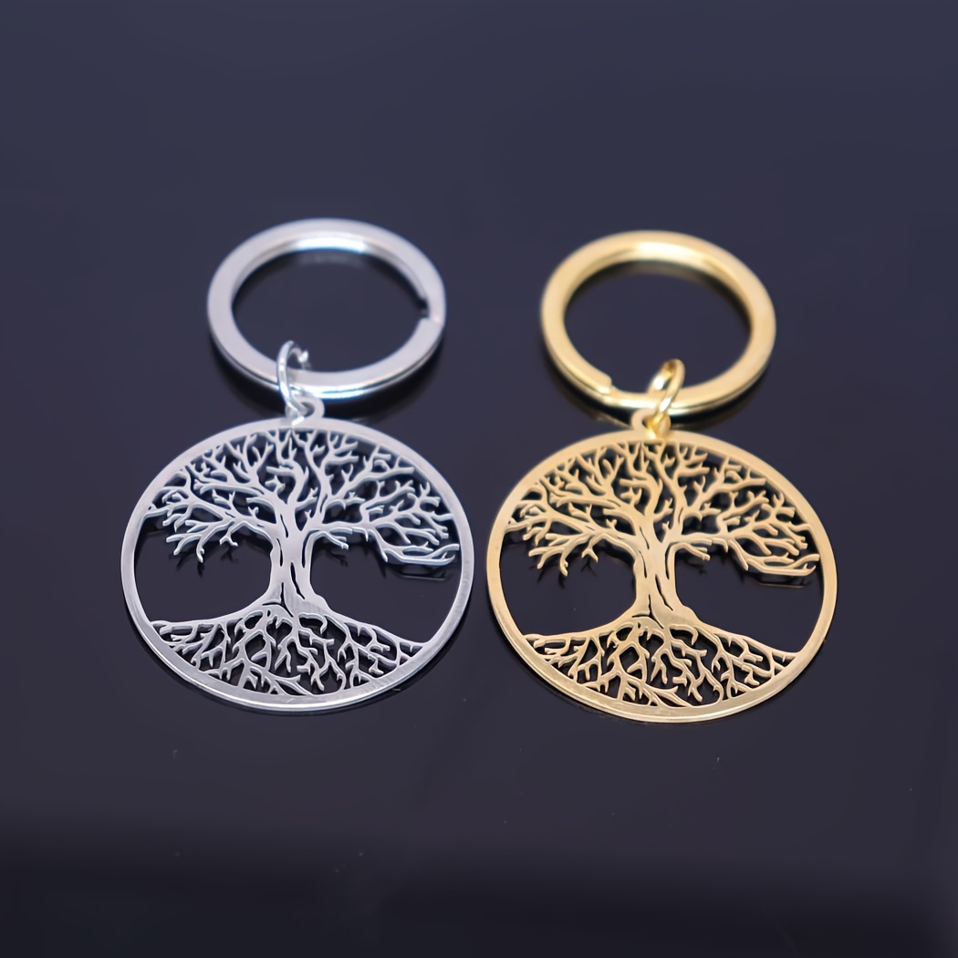 

- en Inoxydable Arbre - Pendentif Rond & Voitures, Cadeau de - Elle