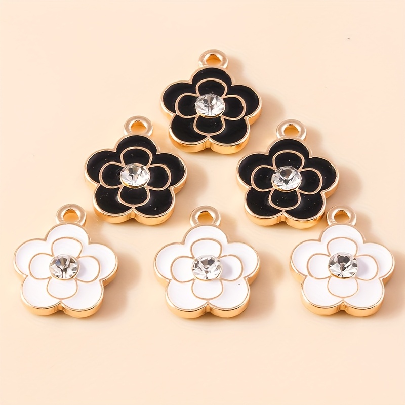 TEMU 10pcs/Pack Pétale de Rose Huile Anti-Goutte Facile à Poser Créatif, Idéal pour Pendentifs, Porte-clés, Accessoires de Bijoux, Usage
