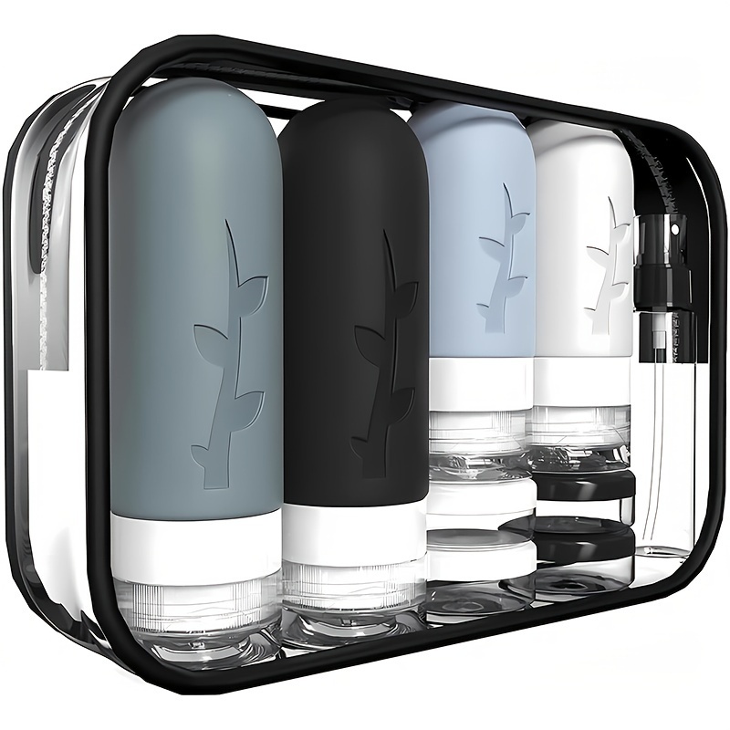 

19pcs Bottles Toiletry Set, Tsa Portable Cosmetic ,, Unscented, , For Shampoo, Conditioner, And , And Personal Use