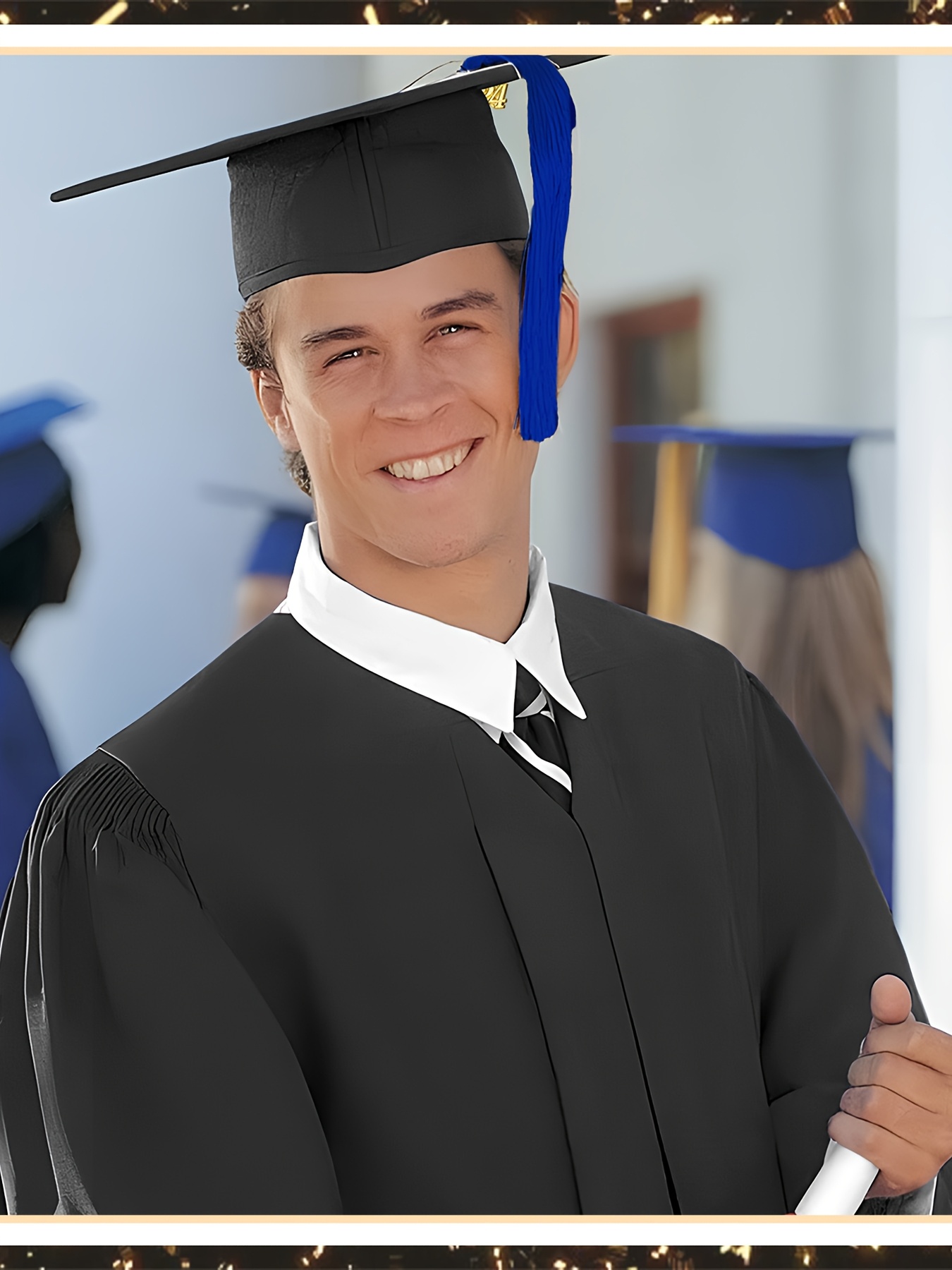 traje graduación 2025 conjunto toga rosa ceremonias Temu Spain