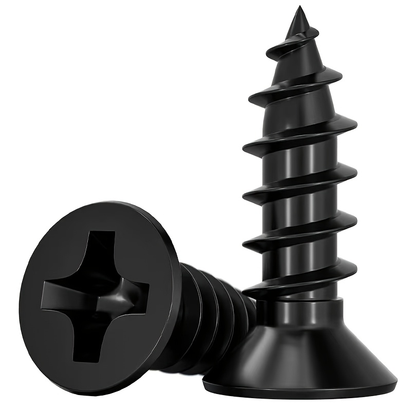 TEMU 200pcs Self-tapping Screws, Hard And Secure For Woodworking Assembly / Furniture Repair / Hardware Installation / Handcraft