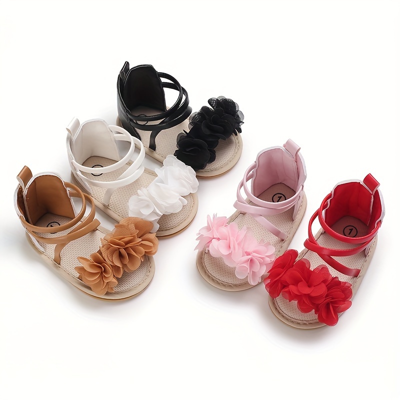 

Fashionable Baby Shoes With Design, Non Slip Walking Shoes, Casual Sandals For Girls Aged 0-1