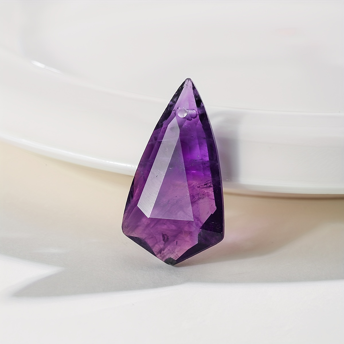 TEMU 1pc, Natural Stone Diamond-cut Pendant, Suitable For Ornaments, Table Centerpiece, Craft Decoration Ornaments, And Home Decor. - Polished