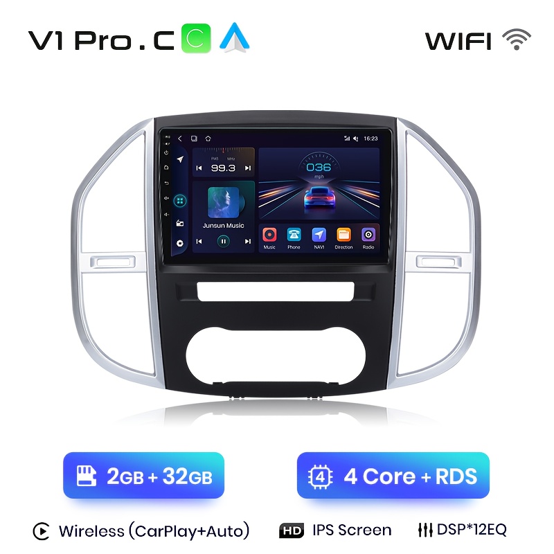 Junsun 2+32GB WIFI Brezžični CarPlay Auto Pametni Radio, Primeren za 3 2014 2015 2016 2017 2018 2019 2020, Inteligentni Sistem Multimedijski