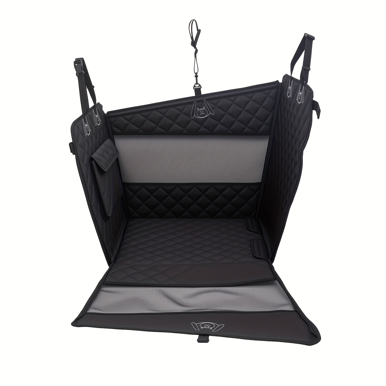 Full Coverage Car Seat Cushion Pet Dog Bed Car Travel Essential Rear Half Seat