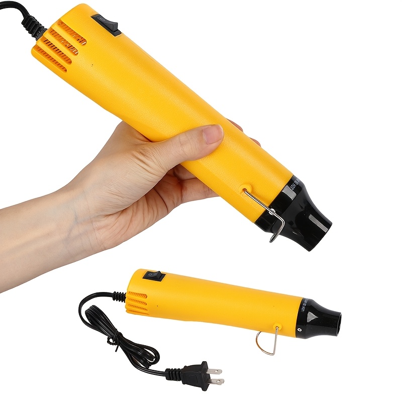TEMU 1pc Mini Handheld Heat Gun, Portable Hot Air Blower For Heat Shrink Tubing, Diy Craft Embossing Tool, Us Plug