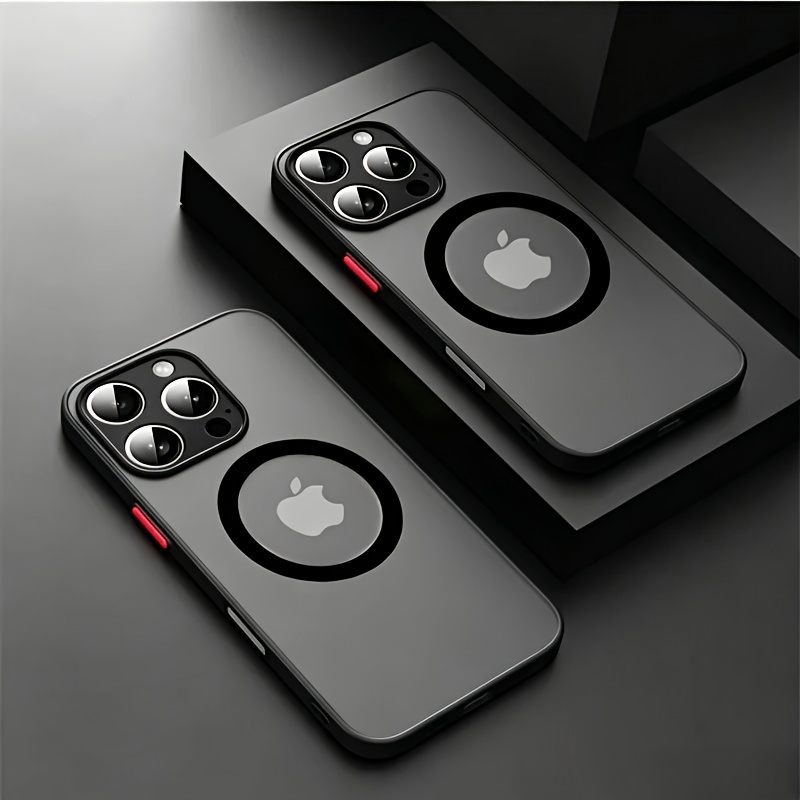 TEMU Phone Case: Matte Magnetic Wireless Charging Case With Shock Absorption For Iphone 17, 16, 15, 14, 13, 12, 11 Pro Max, Mini, And Plus