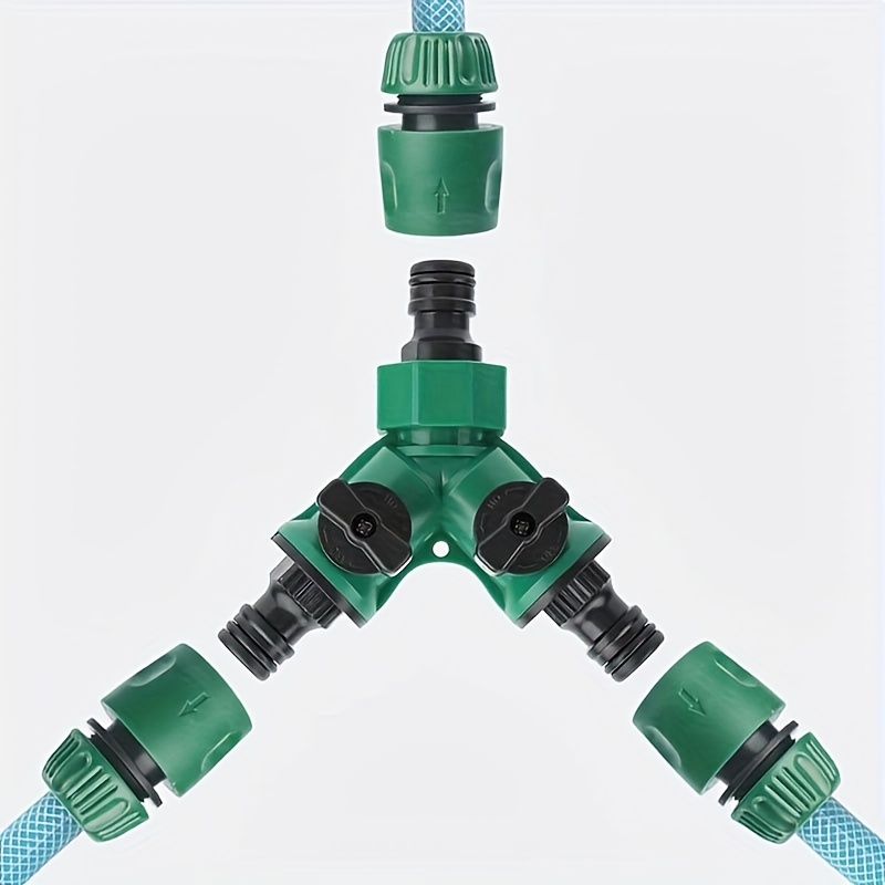 three way nipple hose connector fitting   connect switch y type   and tee divider durable irrigation system component for   watering garden hose accessory