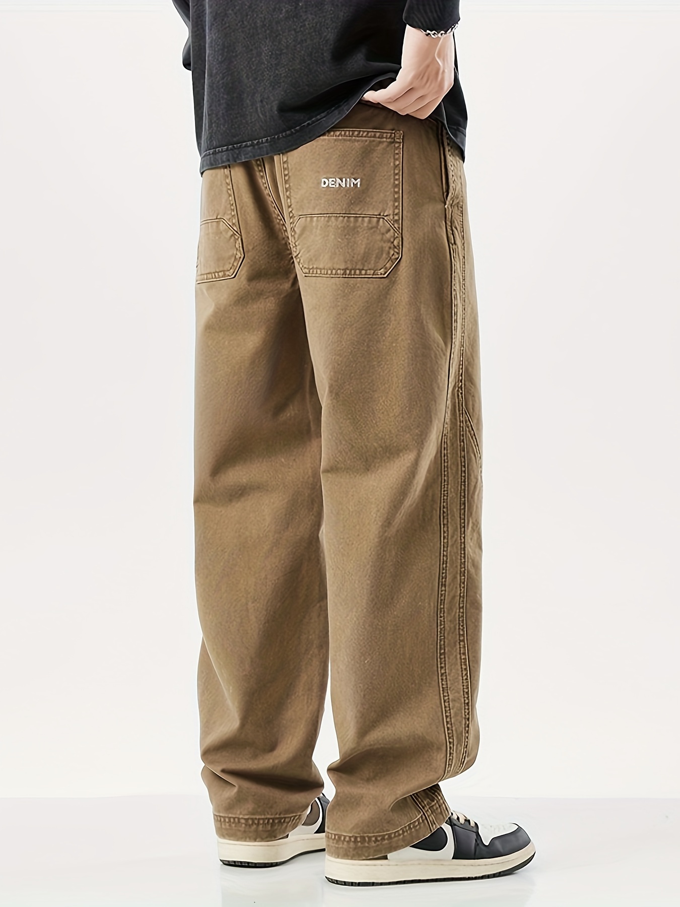 Herren entspannte lockere Passform Baumwollhose mit gewebtem nicht dehnbarem buntem Material und regulärem Design - Kollektion 1