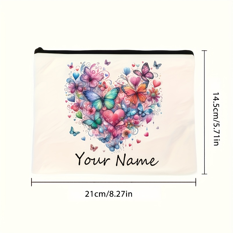 TEMU Borsa per trucco vintage con e personalizzato - Pochette cosmetica con design personalizzato per donna, miglior regalo per , figlia, amica,