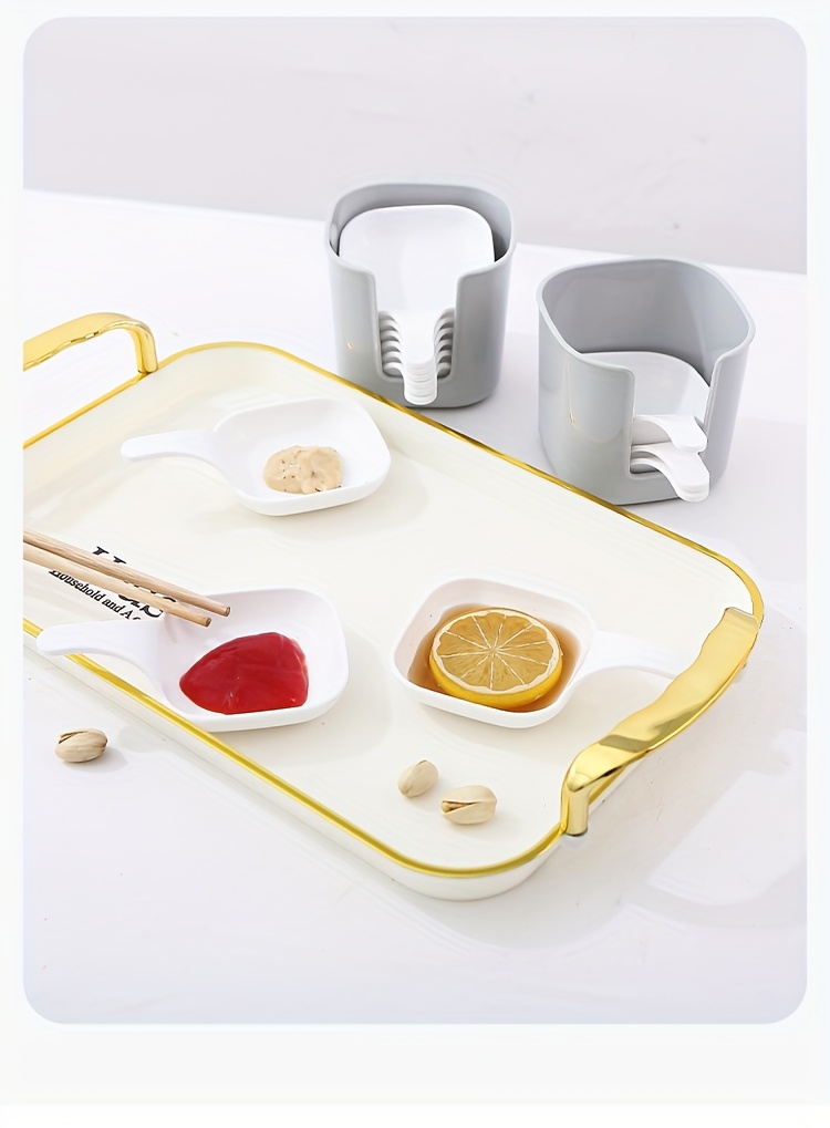 7pcs/set, Sauce Dish, Food Sauce Dish, Dipping Dish Set, Food Storage And Container, Steak Sauce Plate, Seasoning Dish, Cheese Sauce Bowl, Fruit Dish, Snack Dish, Creative Tomato Sauce Plates, Dipping Dish, Kitchen Supplies, Kitchen Accessories