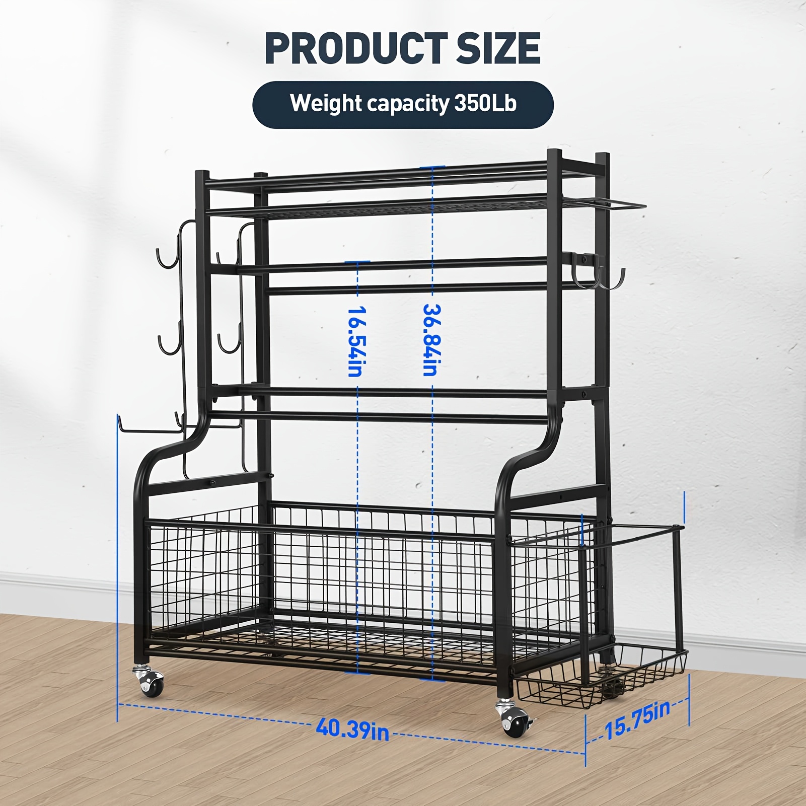 TEMU Dumbbell Rack, Weight Rack For Dumbbells, Home Gym Storage For Dumbbells Kettlebells Yoga Mat And Balls, All In 1 Workout Storage With