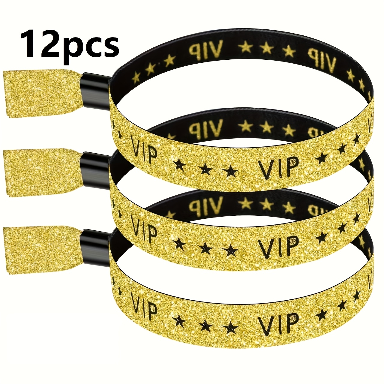 TEMU Cadeau pour elle/lui 10pcs/12pcs Bracelets VIP Bracelets de fête Bracelets en tissu Bracelets mobiles Mariages Fêtes Événements Concerts Foires