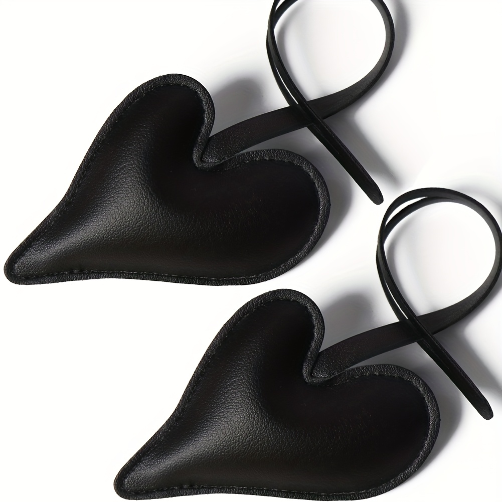 2pcs Pu Leather Irregular Heart Keychain - Multicolor Wedding Anniversary Gift Suitable For , Bag Backpack Wallet Car Accessory, Birthday Holiday Favor, Pu Leather Pendant